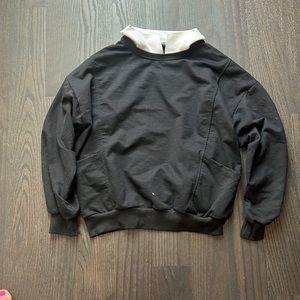 Black and White Collared Sweater